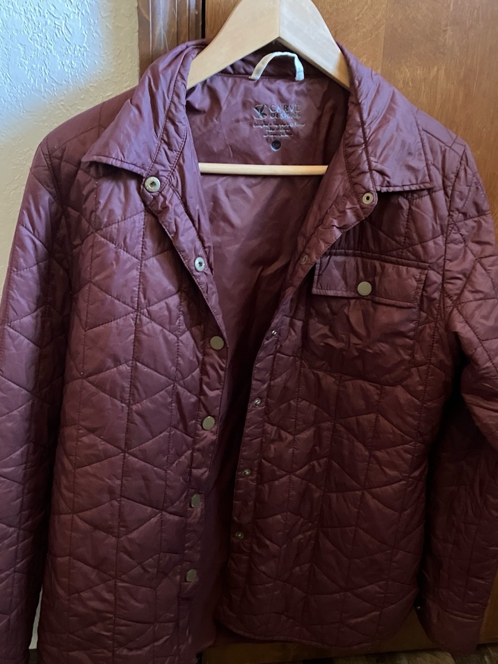 Carve Designs Quilted Puffer Jacket - Maroon